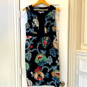 Boden sleeveless dress in beautiful navy floral print